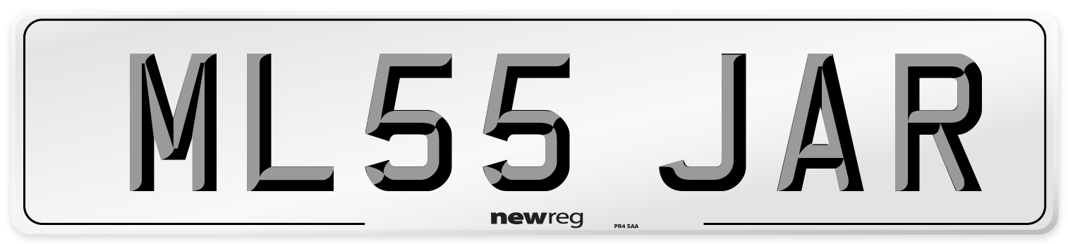 ML55 JAR Number Plate from New Reg